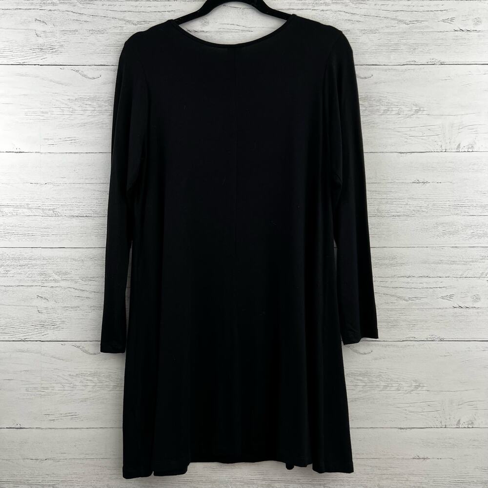Comfy USA Black Long Sleeve Jersey Knit Dress Size S